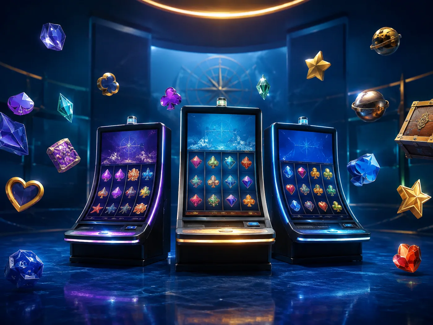 Galeri permainan slot digital bergaya editorial tanpa merek
